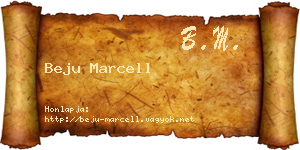 Beju Marcell névjegykártya